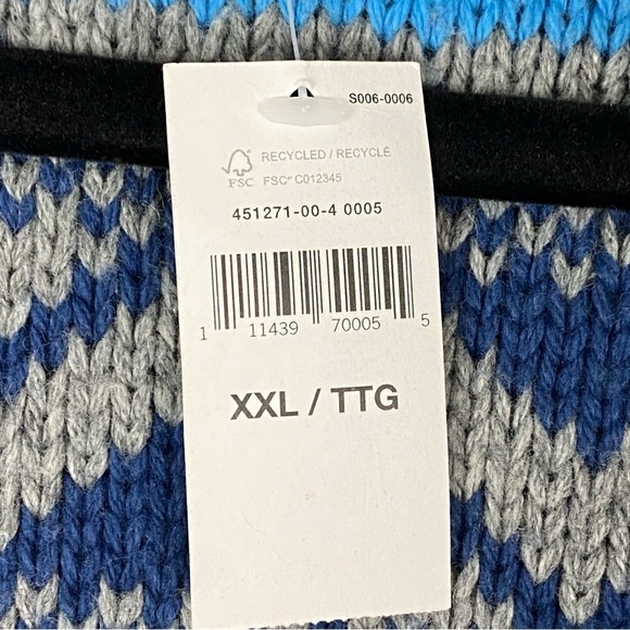GAP Kids Zip Up Sweater with Nordic Pattern Sz XXL NEW - Picture 6 of 8